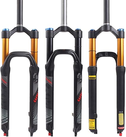 Photo 1 of BUCKLOS LUTU 26/27.5/29 Air MTB Suspension Fork, Rebound Adjust Straight Tube 28.6mm QR 9mm Travel 120mm Manual/Crown Lockout Mountain Bike Forks, Ultralight Gas Shock XC Bicycle
