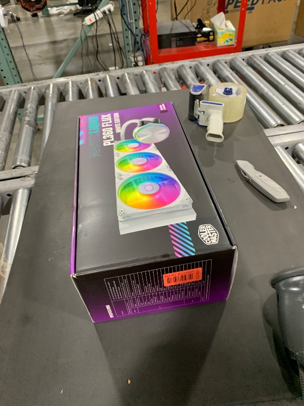 Photo 1 of Cooler Master MasterLiquid PL360 FLUX White Close-Loop AIO CPU Liquid Cooler, Gen2 ARGB Dual Loop Pump, 360mm Radiator, PL-Flux 120 PWM Fans, AMD Ryzen AM5/AM4, Intel LGA1700/1200 (MLY-D36M-A23PZ-RW)