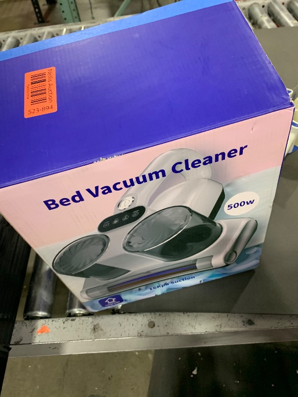 Photo 1 of Bed Vacuum Cleaner Mattress Vacuum with UV 16Kpa Suction HEPA Filter 253.7nm UV-C Light & 30000 Rpm/Min Brushroll Rotation & Heating & Ultrasonic Quintuple Tech , Widened Suction Port, 500W, Corded
