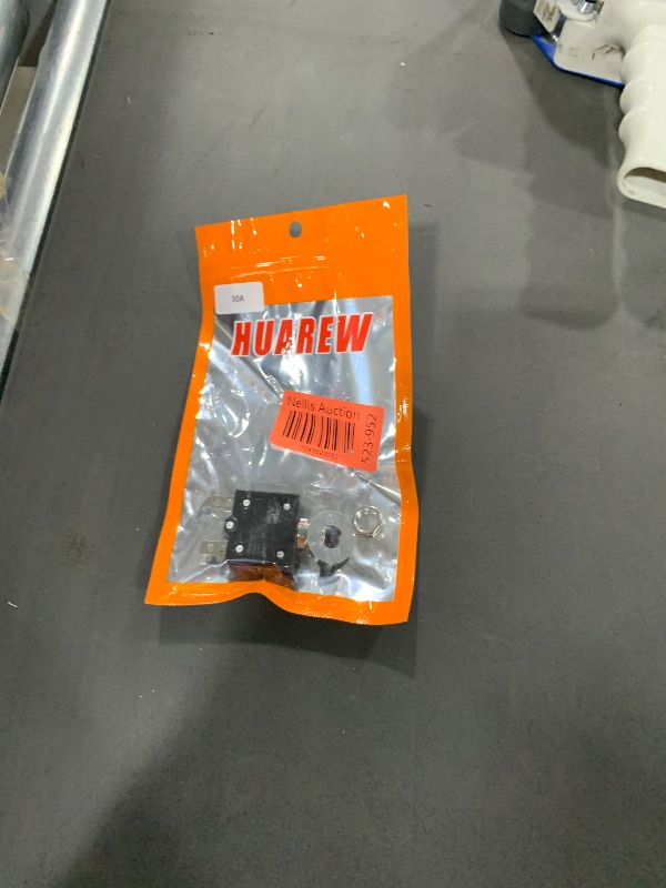 Photo 1 of HUWREW 30 Amp Push Button Circuit Breaker 125-250V AC 50V DC L1 Series Manual Reset Thermal Circuit Breaker 30A Thermal Overload Protector