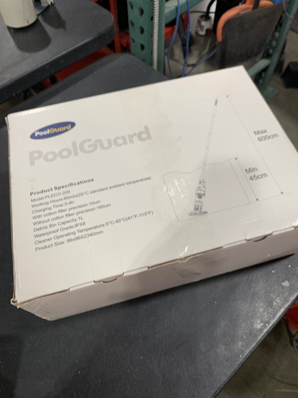 Photo 1 of PoolGuard Cordless Pool Vacuum with Strong Suction, Portable & Rechargeable Handheld Vacuum Cleaner with 60 Mins Working Time for Inground/Above Ground Pool