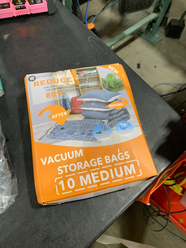 Photo 1 of 10 Medium Vacuum Storage Bags, Space Saver Sealer Compression Bags for Blankets, Comforters, Pillows, Clothes Storage