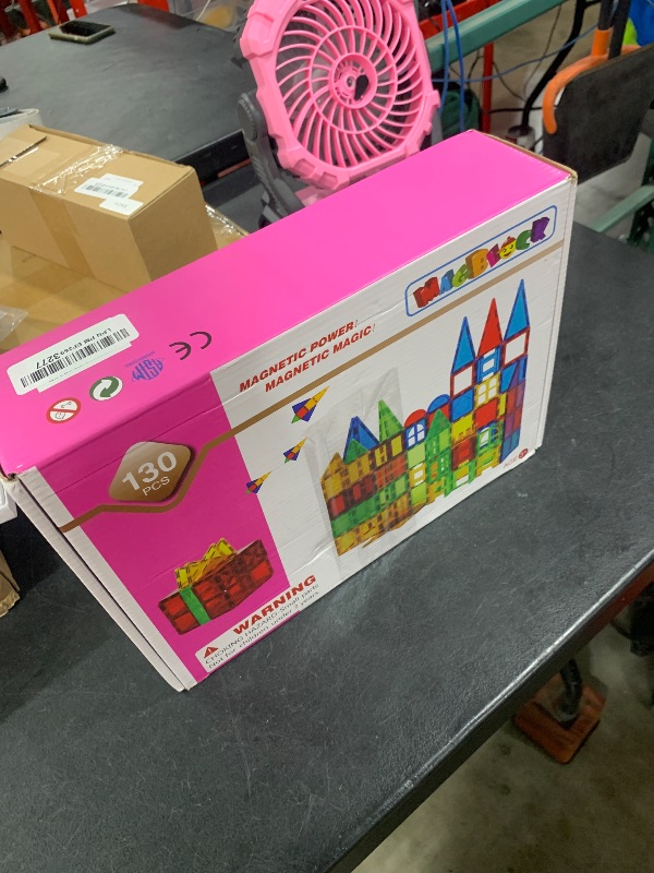 Photo 1 of MAGBLOCK Magnetic Tiles Building Blocks 130 Pcs Magnet Tiles for Kids Ages 4-8 Magnetic Toys for Boys and Girls Ages 8-10