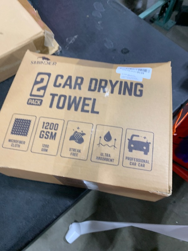 Photo 1 of SMINDER 2-Pack 1200 GSM Car Drying Towels – Microfiber Towels for Cars (36" x 24"), Ultra-Absorbent, Streak-Free, Scratch-Free, No Water Spots, Double-Twist Pile & Edgeless Design