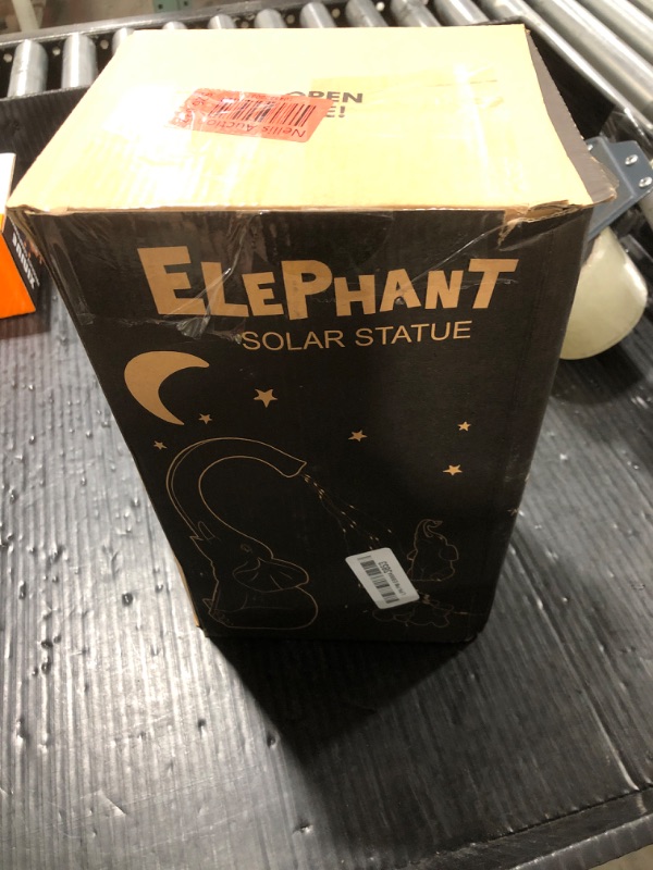 Photo 1 of Qeeman Solar Elephant Statues for Garden Decor: Outdoor Sculptures for Lawn Ornaments - Porch Patio Balcony Front Yard Birthday Gifts for Mom Grandma Women