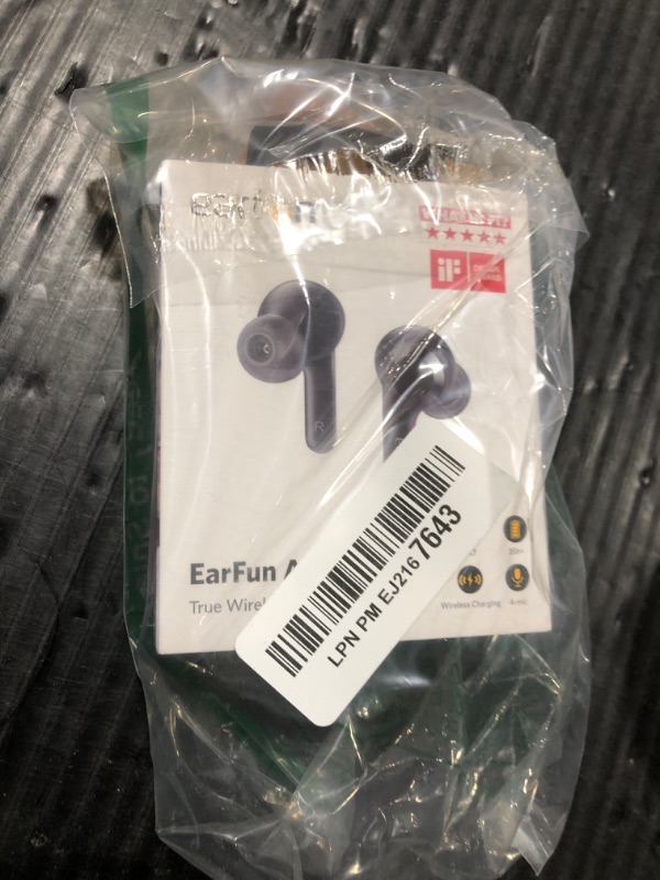 Photo 1 of EarFun® Air True Wireless Earbuds, Bluetooth Earbuds with 4 Mics, Sweatshield™ IPX7 Waterproof with Volume Control, USB-C Fast Charge, in-Ear Headphones with Wireless Charging, Deep Bass, 35H Playtime