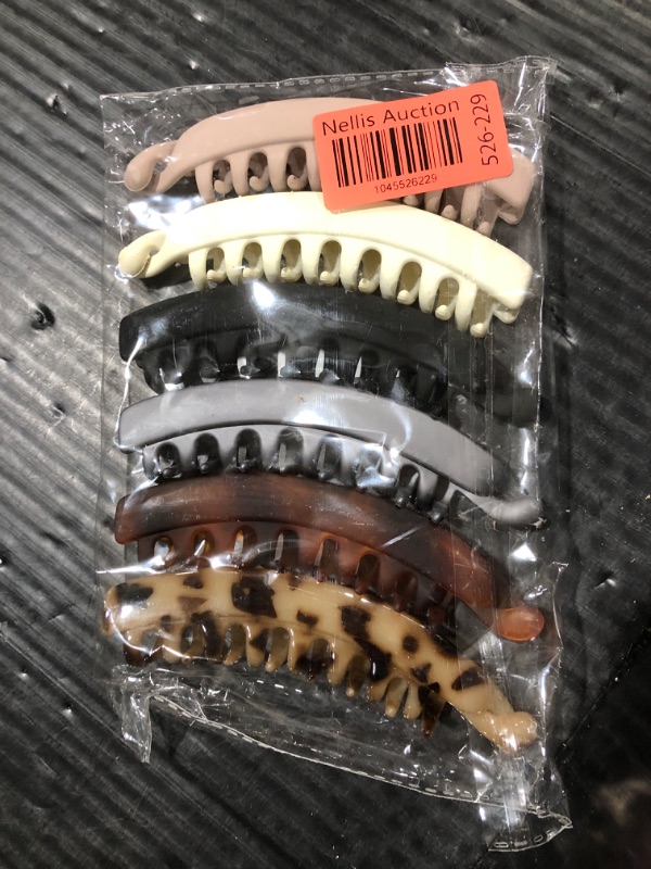 Photo 1 of 6-Piece Banana Hair Clips - Large Non-Slip Claw Clips for Thin, Fine, Thick Hair