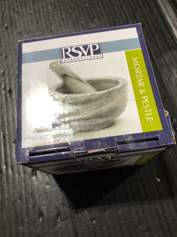 Photo 1 of RSVP White Marble Mortar and Pestle