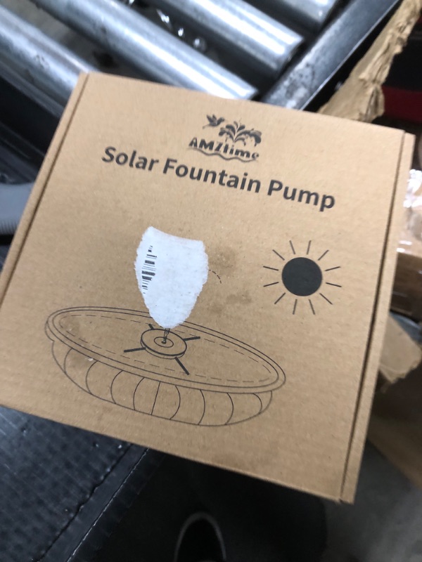 Photo 1 of AMZtime 1.4W Solar Bird Bath Fountain with 4 Fixed Rods, Solar Fountain Pump with Upgraded Solar Panels, Solar Powered Floating Water Fountain Pump for Bird Bath, Ponds, Garden, Fish Tank and Outdoor