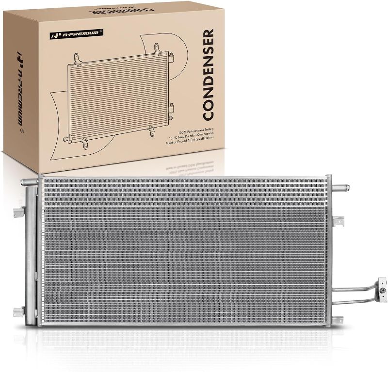 Photo 1 of A-Premium Air Conditioning A/C Condenser Compatible with Chevrolet, GMC, Cadillac Vehicles - Silverado, Tahoe, Sierra, Yukon, Escalade - Replacement for 4283, 15-63889