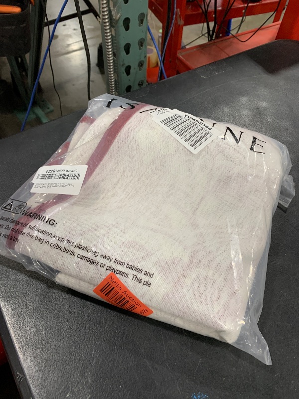 Photo 1 of ISAENNE French Tablecloth for Square Tables,Linen Table Cloth with Red Flowers Pattern,Heavy Durable Table Cover for Dining Thanksgiving Kitchen Decor Party Christmas,67"*67"