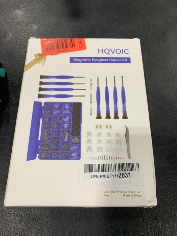 Photo 1 of Upgrade Version Magnetic Eye Glass Repairing Kit, Eyeglass Repair Tool Kit with Compact Screw Box Include Nose Pads, Precision Screwdriver Set, Screws, Tweezer for Eyeglass, Sunglass, Spectacles Watch