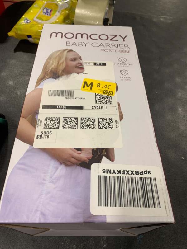 Photo 1 of Momcozy Baby Carrier - Ergonomic, Cozy and Lightweight Carrier for 7-44lbs, Effortless to Put On, Ideal for Hands-Free Parenting, Enhanced Lumbar Support, Purehug for Infant to Toddler, Grey