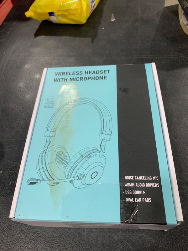 Photo 1 of Wireless Headset, Bluetooth Headset with Microphone, AI Noise Canceling Mic & USB Dongle, 45 Hrs Working Time V5.3 Wireless Headphones with Mic Mute for PC/Laptop/Office/Call Center/Zoom/Home