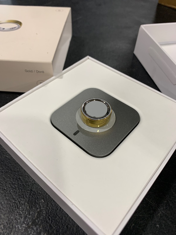 Photo 1 of Oura Ring 4 - Gold - Size 5 - Smart Ring - Size First with Oura Ring 4 Sizing Kit - Sleep Tracking Wearable - Heart Rate - Fitness Tracker - Up to 8 Days of Battery Life