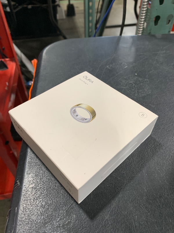 Photo 1 of Oura Ring 4 - Gold - Size 5 - Smart Ring - Size First with Oura Ring 4 Sizing Kit - Sleep Tracking Wearable - Heart Rate - Fitness Tracker - Up to 8 Days of Battery Life