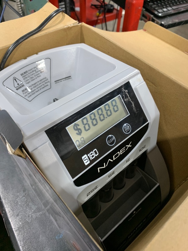 Photo 1 of Nadex S180 Digital Coin Counter, Sorter,and Wrapper - Automatically Sorts and Counts Coin Batches, Stops on Full Coin Rolls