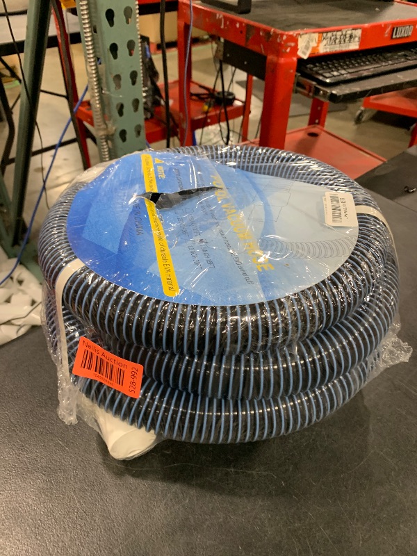 Photo 1 of Pool Vacuum Hose With Swivel Cuff 1-1/2" Diameter 18FT Flexible Heavy Duty Pool Vacuum Cleaning Hose Perfect for Above&In Ground Swimming Pool