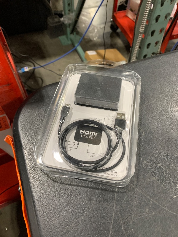 Photo 1 of HDMI Splitter 1 in 2 Out, 4K HDMI Splitter Not for Extended Display (Mirror Only/Copy Mode),Sends Same Content to 2 Screens(Need Power 5V 1A), Works with Laptop,TV,Monitor(Hdmi Cable Not Included)