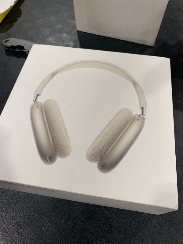 Photo 1 of Apple AirPods Max Wireless Over-Ear Headphones, Pro-Level Active Noise Cancellation, Transparency Mode, Personalized Spatial Audio, USB-C Charging, Bluetooth Headphones for iPhone - Starlight