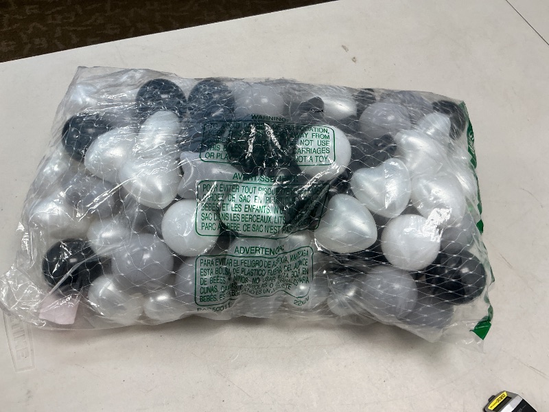 Photo 1 of GOGOSO Ball Pit Balls,Plastics Balls for Ball Pit, Stars Hearts Shape for PastelBall for Toddlers Kids, Black+Gray+Pearl White,200pcs