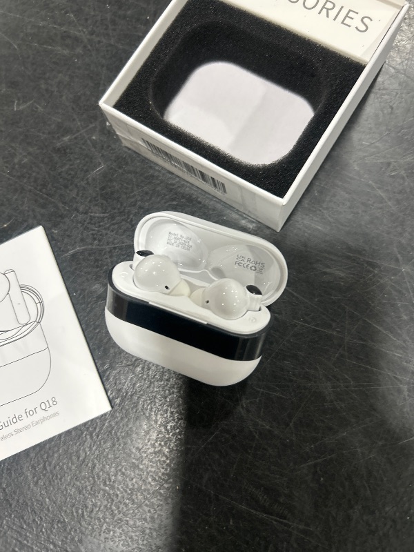 Photo 1 of Wireless Earbuds, 2025 Bluetooth 5.4 Headphones Bass Stereo, Ear Buds with 4 Mics ENC Noise Cancelling, Bluetooth Earbuds 48H Playtime LED Display Charging Case, IP7 Waterproof in Ear Earphones white