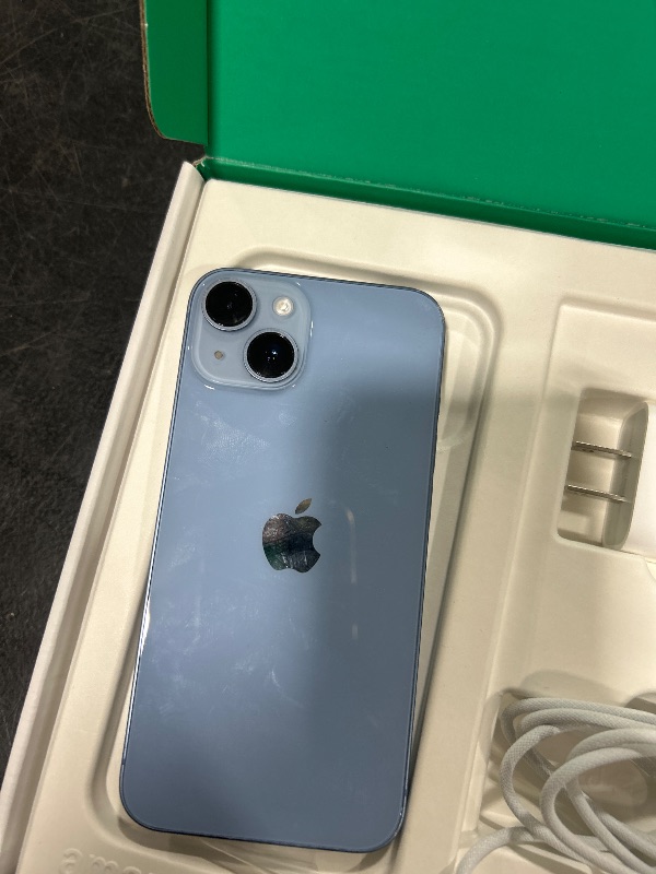 Photo 1 of Apple iPhone 14, 128GB, Blue - Unlocked (Renewed Premium)