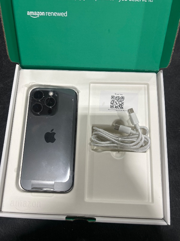 Photo 1 of Apple iPhone 15 Pro, 512GB, Black Titanium - Unlocked (Renewed Premium)