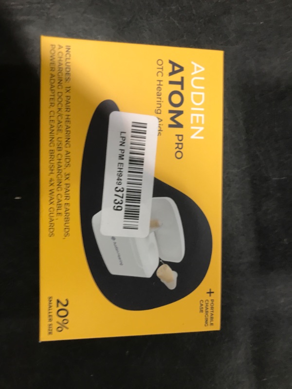Photo 1 of Audien ATOM PRO Wireless Rechargeable Hearing Amplifier to Aid and Assist Hearing, Premium Comfort Design and Nearly Invisible