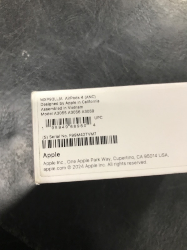 Photo 1 of Apple AirPods 4 Wireless Earbuds, Bluetooth Headphones, with Active Noise Cancellation, Adaptive Audio, Transparency Mode, Personalized Spatial Audio, USB-C Charging Case, Wireless Charging, H2 Chip