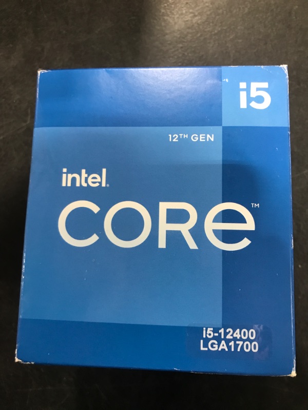 Photo 1 of Intel Core i5-12400 12th Generation Desktop Processor (Base Clock: 2.5GHz, 6 Cores, LGA1700, RAM DDR4 and DDR5 up to 128GB) BX8071512400 Silver