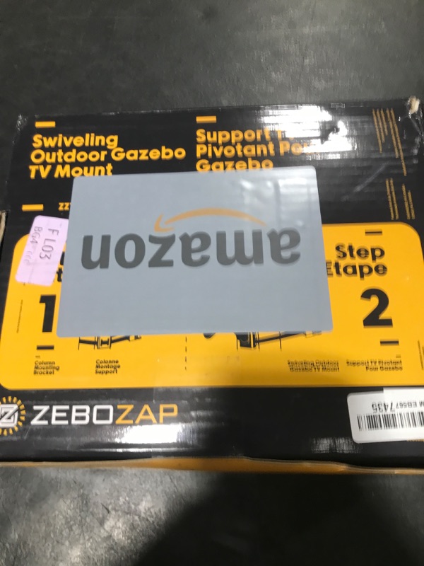 Photo 1 of ZeboZap ZZTVS2022 DIY NO Drill Swivel Gazebo TV Mount | Patio TV Mount | Pergola TV Mount | Square Post TV Mount | Holds 33lbs | Fits 23"-50" TVs | Weatherproof | Black
