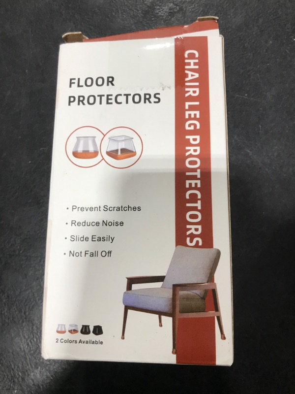 Photo 1 of YOZON Chair Leg Floor Protectors for Hardwood Floors Felt Furniture Pads Silicone Caps 32 Pack Non Slip Reduce Noise Clear Round Medium Fit 3/4"~1-3/16" (19-30mm)