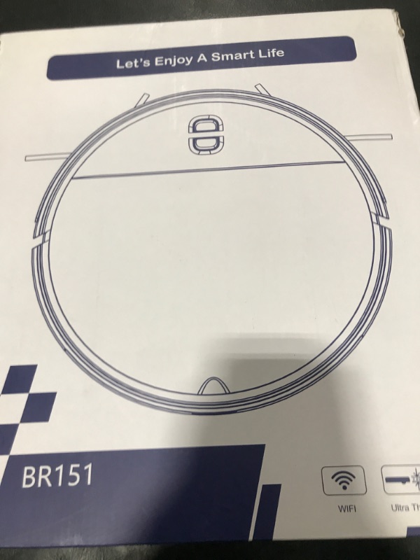 Photo 1 of SHELIKI Robot Vacuum and Mop, 2-in-1 Robotic Vacuums Cleaner with Smart Max Strong Suction, WiFi/App/Alexa Voice Control, Obstacle Avoidance, for Pet Hair, Carpets and More