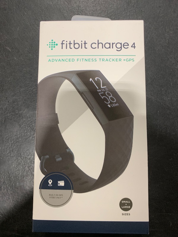 Photo 1 of Fitbit Charge 4 Black Advanced Fitness Tracker
