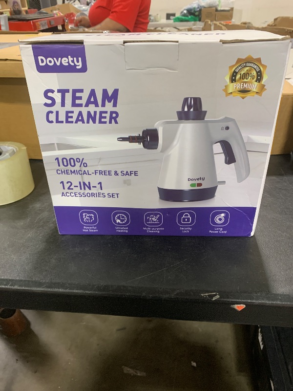 Photo 1 of Steam Cleaner, Pressurized Handheld Steam Cleaner for Home with 12pcs Accessories & Safety Lock, Multi-Surface & Powerful Home Use Steamer for Cleaning, Car, Bathroom, Shower, Window, Grime, Grease