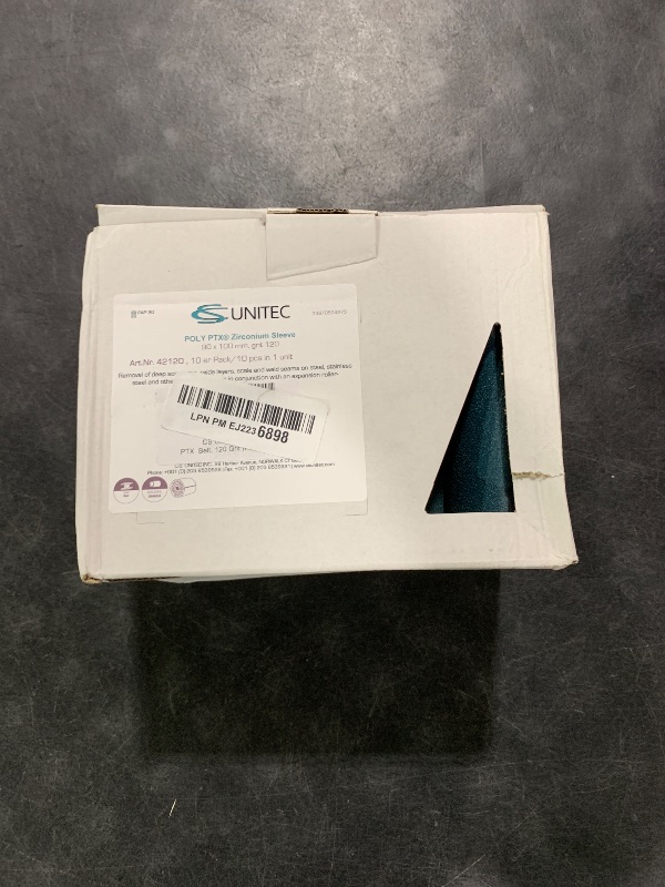 Photo 1 of CS Unitec | PTX Zirconium Grinding Belt Sleeve | 60 Grit Metal Grinder Tool Attachment | 3.5" Diameter x 4" Wide, (Pack of 10)