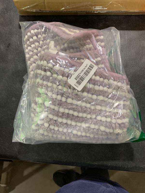 Photo 1 of BSICPRO Bathroom Rugs and Mats Sets, 2 Piece Thick Absorbent Chenille Non Slip, Soft Shaggy Floor Mats, Machine Washable (Lavender Purple, 20" x 47" Plus 16" x 24")