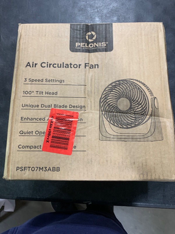 Photo 1 of PELONIS 3 Speed Small Room Air Circulator Fan with 7-inch Blade, Table Fan with 100° Adjustable Head Tilt - Desktop Fan for Bedroom,Dorm and Office - Ventilador for Air Conditioner and Heater, Black