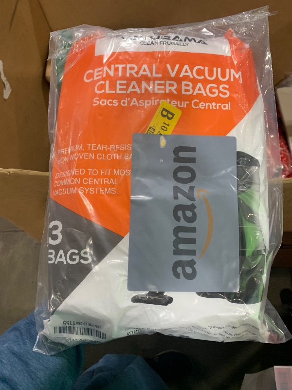 Photo 1 of Vacurama Premium Tear-Resistant Cloth Central Vacuum Bags - Compatible For Beam, Electrolux, Eureka, Kenmore, Husky, Mastercraft, White Westinghouse, Nutone Broan, Nilfisk, Etc. Type CV-1 (3 Pack)