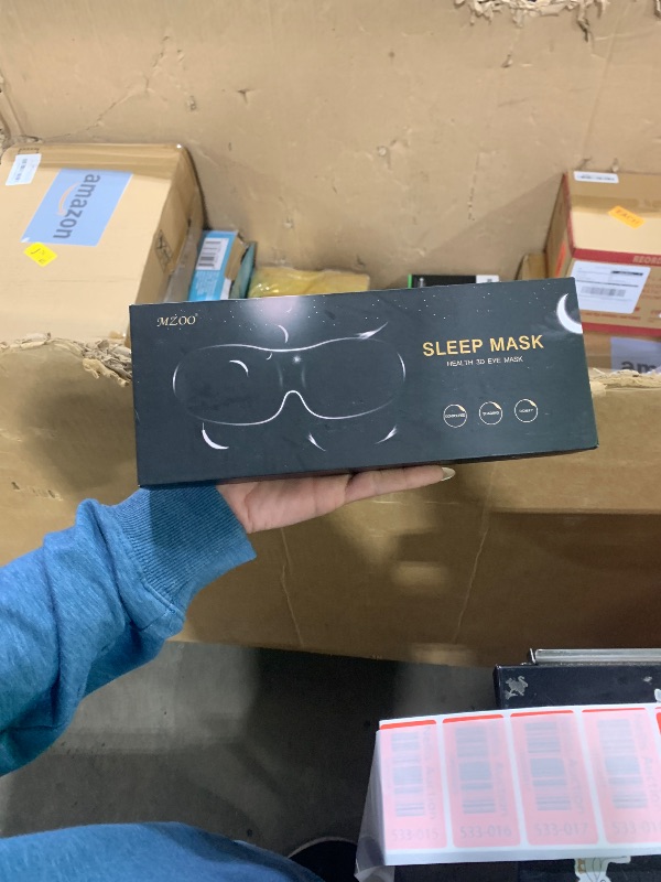 Photo 1 of MZOO Luxury Sleep Mask for Back, Side Sleeper, Complete Light Blocking Sleeping Eye Mask Night Blindfold, 3D Zero Pressure & Spacious for Lash Extensions, Breathable Soft Eye Cover Flight Nap Travel