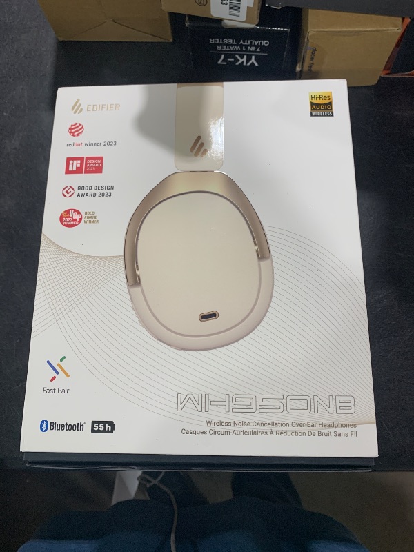 Photo 1 of Edifier WH950NB Active Noise Cancelling Headphones, Bluetooth 5.3 Wireless Headphones, LDAC Hi-Res Audio, 55 Hours Playtime, Google Fast Pairing for Android, Dual Device Connection, App Control, White