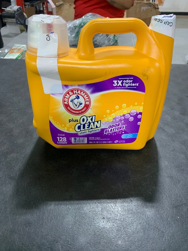 Photo 1 of ARM & HAMMER Plus OxiClean Odor Blasters Fresh Burst, 128 Loads Liquid Laundry Detergent, 166.5 Fl oz