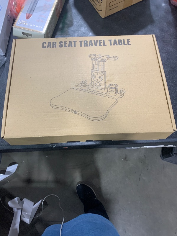 Photo 1 of zorunowa Car Back Seat Tray Table-Stable Auto Backseat Food Trays Desk for Rear Passenger Road Trip Eating & Work, Multifunctional Adjustable Travel Tray with Phone Drink Holder for Laptop iPad