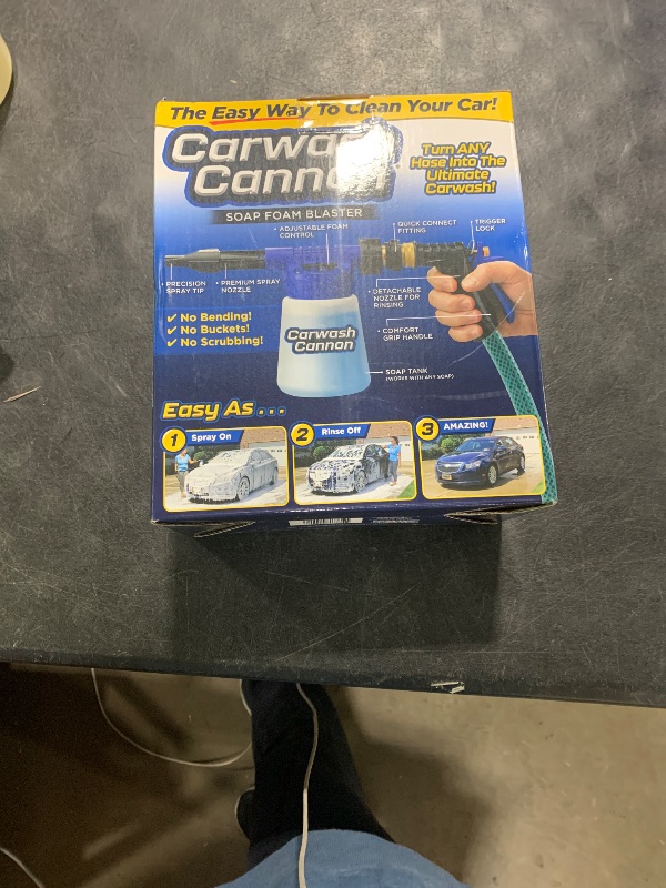 Photo 1 of Ontel Carwash Cannon Foam Blaster Nozzle Gun for Car, Truck, Boat & More - 5 Spray Settings, Just Spray & Rinse, No Residue or Film (Packaging May Vary)
