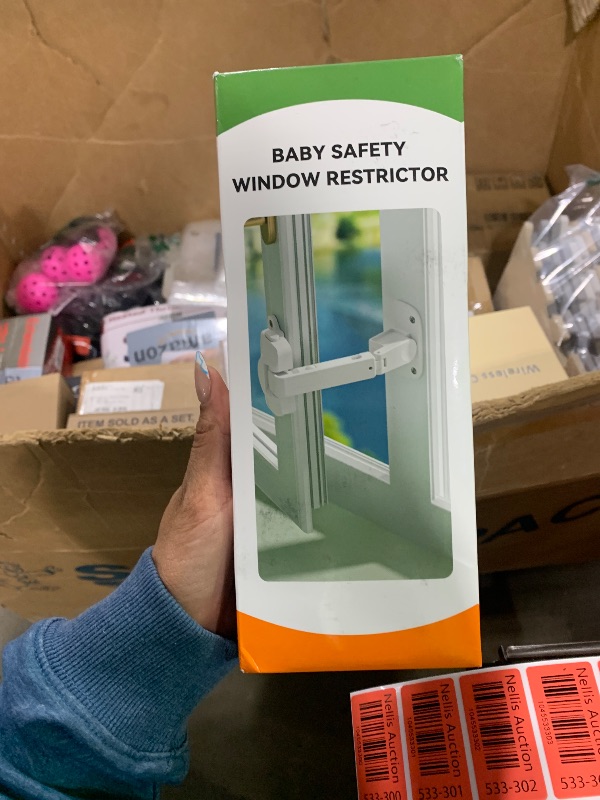 Photo 1 of SAFELON 2 Pcs Upgraded Adjustable Window Lock, Child Lock Window, Baby Safety Window Restrictors, Childproof Window Safety Lock for Kids & Pets (White)