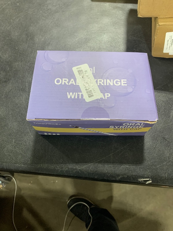 Photo 1 of 50 Pcs 1ml Syringes with Caps Oral Dispenser Individually Sterile Warpped for Medicine Dropper, Colostrum Collect Feeding Pets, Liquid