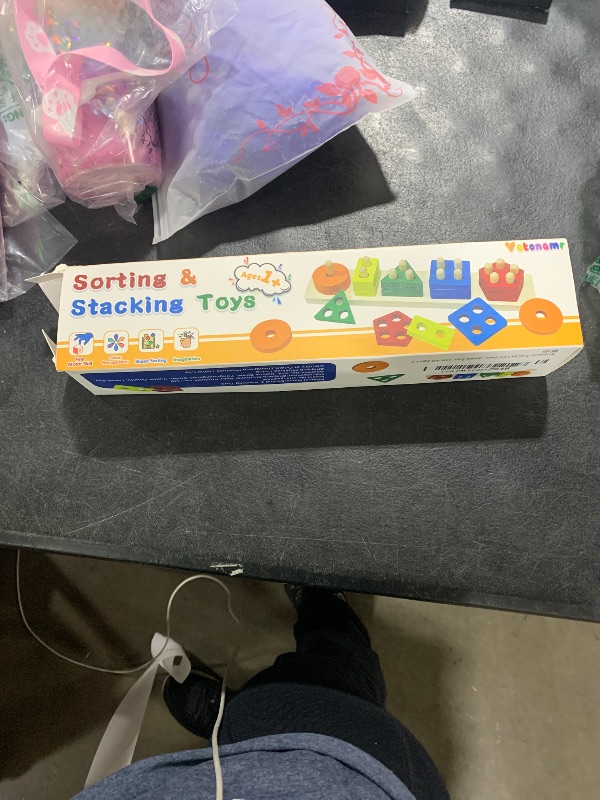 Photo 1 of Yetonamr Montessori Toys for 1 2 3 Years Old Boys Girls Birthday Gifts, Wooden Sensory Toys for Ages 2-4 Kids Baby, Toddler Learning Toy Activities Puzzles Ages 1-3