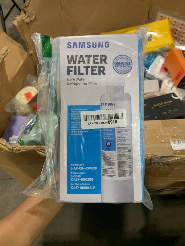 Photo 1 of SAMSUNG Genuine Filters for Refrigerator Water and Ice, Carbon Block Filtration for Clean, Clear Drinking Water, DA29-00020B-2P, 2 Pack