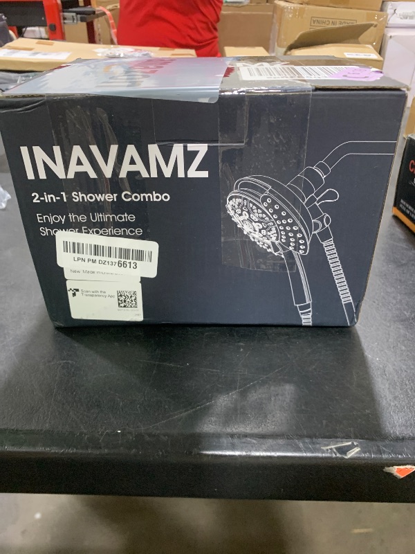 Photo 1 of Shower Head with Handheld High Pressure: INAVAMZ Hand Held Shower Head & Rain Shower Head 2-IN-1 Shower Head with 59" Rotatable Stainless Steel Hose, Shower Trim Systems